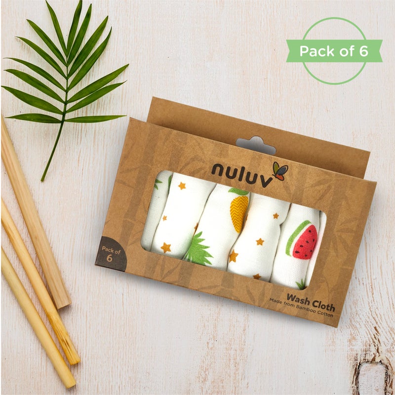 Nuluv Fruit Print Wash Cloths for Babies - Image 2